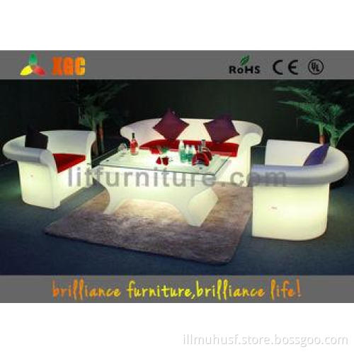 Environmentally Friendly PE Glowing Lounge LED Bar Tables F